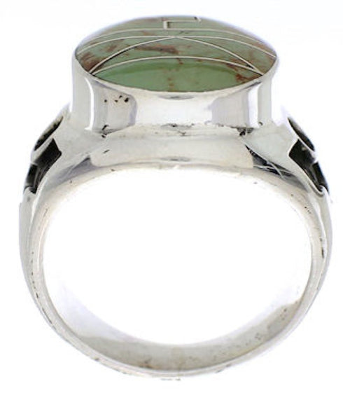 Sterling Silver Turquoise Southwest Jewelry Ring Size 7-3/4 TX38657